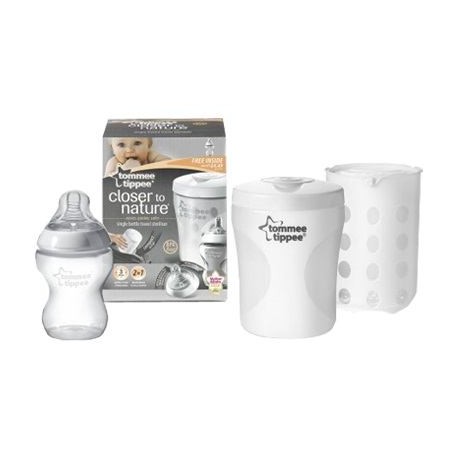TOMMEE TIPPEE Cestovný sterilizátor pre jednu fľašu + fľaša