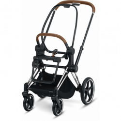 CYBEX Priam+Sedadlo new chrome/hnedá rukoväť