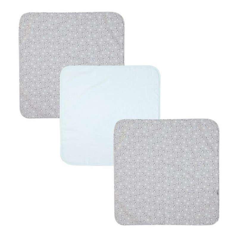 BÉBÉ JOU Mušelínová plienka 70 × 70 cm set 3 ks Lou-Lou