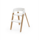 STOKKE Steps stolička OAK White + plastový sedák White