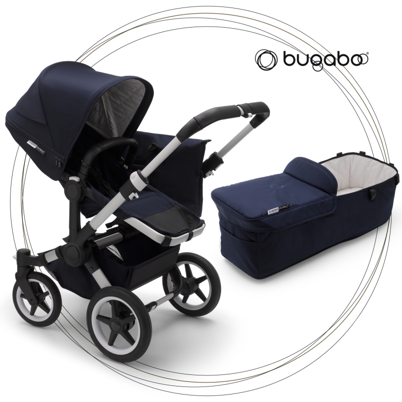 BUGABOO Donkey 3 Mono 2. kombinácia Podvozok ALU poťah športového sedadla, hlboká vanička strieška DARK NAVY