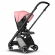 BUGABOO Ant Podvozok BLACK poťah športového sedadla GREY MELANGE strieška PINK MELANGE