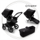 BUGABOO Donkey 3 Duo Podvozok BLACK poťah športového sedadla, hlboká vanička BLACK strieška BLACK