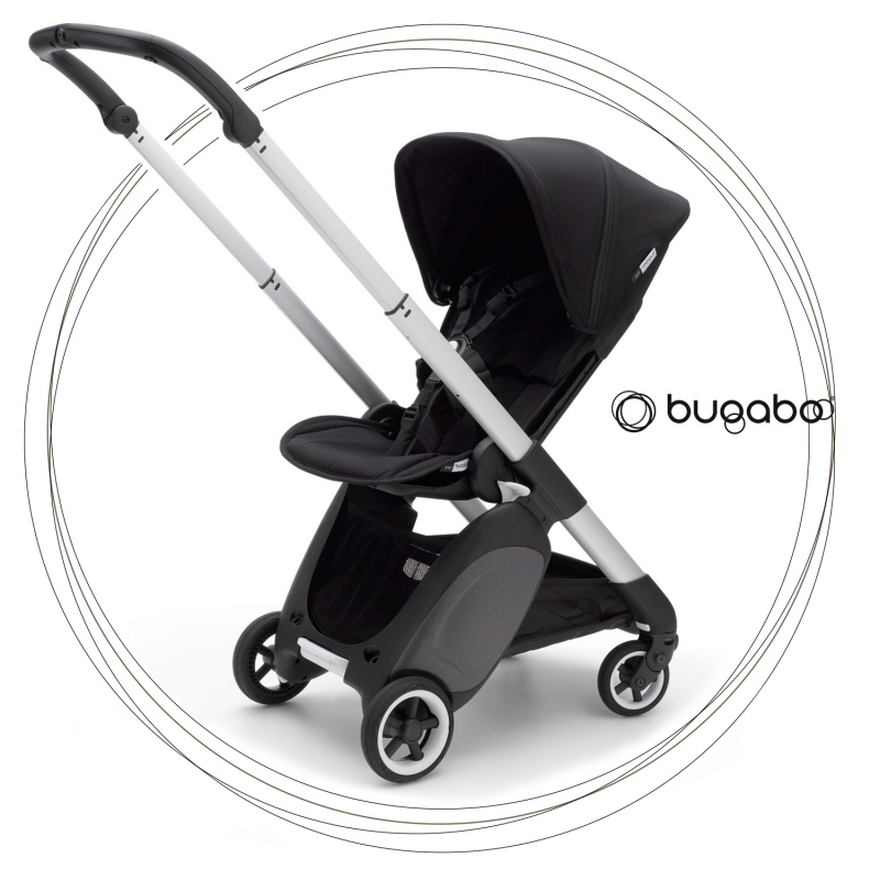 BUGABOO Ant Podvozok ALU poťah športového sedadla BLACK strieška BLACK