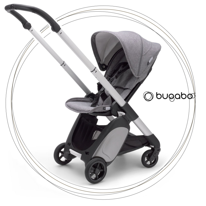 BUGABOO Ant Podvozok ALU poťah športového sedadla GREY MELANGE strieška GREY MELANGE