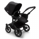 BUGABOO Donkey 3 Duo Podvozok BLACK poťah športového sedadla, hlboká vanička BLACK strieška BLACK