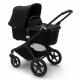 BUGABOO Fox 2 - 2. kombinácia Podvozok BLACK, poťah športového sedadla, hlboká vanička BLACK strieška BLACK