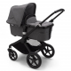 BUGABOO Fox 2 - 2. kombinácia Podvozok BLACK, poťah športového sedadla, hlboká vanička GREY MELANGE strieška GREY MELANGE