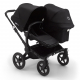 BUGABOO Donkey 3 Duo Podvozok BLACK poťah športového sedadla, hlboká vanička BLACK strieška BLACK