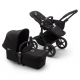 BUGABOO Donkey 3 Mono 2. kombinácia Podvozok BLACK poťah športového sedadla, hlboká vanička BLACK strieška BLACK