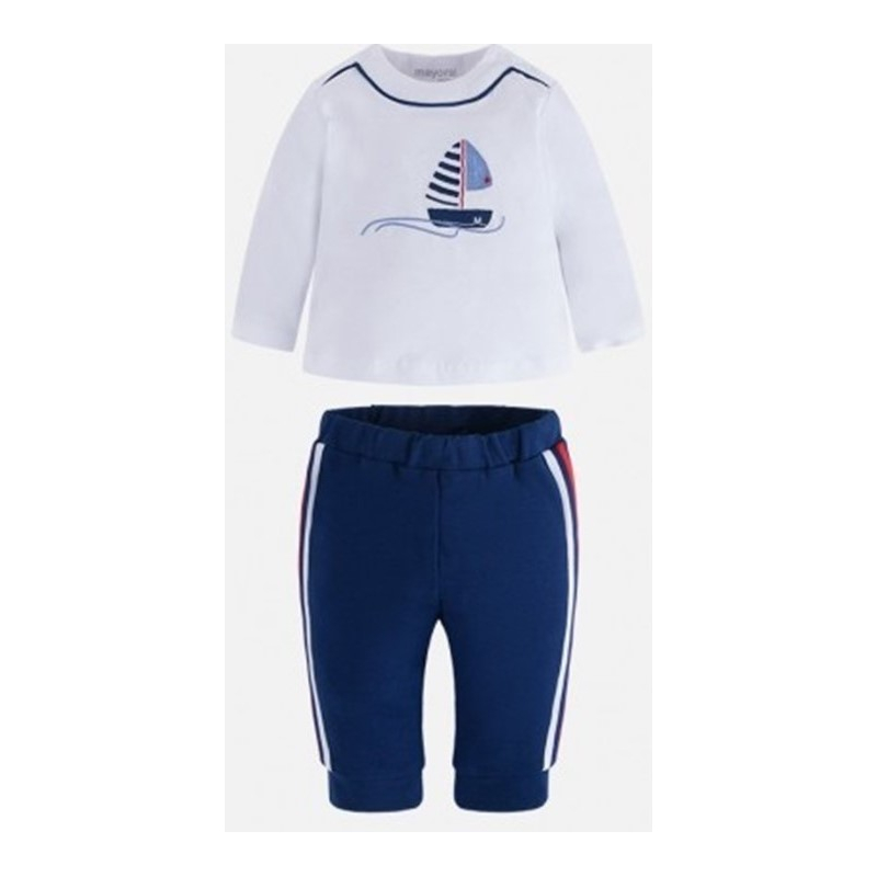 MAYORAL tepláky + tričko Azul sport 2-4m