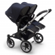 BUGABOO Donkey 3 Twin Podvozok ALU poťah športového sedadla, hlboká vanička, strieška DARK NAVY