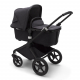 BUGABOO Fox 2 - 2. kombinácia Mineral Colection Podvozok BLACK, poťah športového sedadla, hlboká vanička, strieška Washed Black