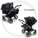 BUGABOO Donkey 3 Twin Podvozok ALU poťah športového sedadla, hlboká vanička, strieška DARK NAVY