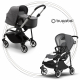 BUGABOO Bee6 - 2 kombinácia podvozok ALU, poťah športového sedadla GREY, hlboká vanička GREY MELANGE, strieška GREY MELANGE