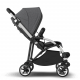 BUGABOO Bee6 - 2 kombinácia podvozok ALU, poťah športového sedadla GREY, hlboká vanička GREY MELANGE, strieška GREY MELANGE