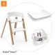 STOKKE Steps jedálenská stolička oak natural, sedák white, baby set white, pultík white