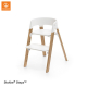 STOKKE Steps jedálenská stolička oak natural, sedák white, baby set white, pultík white