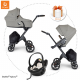 STOKKE XPLORY V6 Black/Brown športový kočík, hlboká vanička, autosedačka