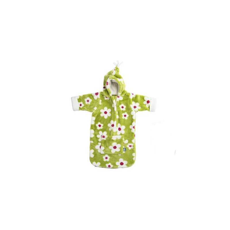 BUGGYSNUGGLE Spací vak Lime Flower Fur BABY170