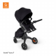 STOKKE Xplory V6 Black/Black Športový kočík Black, hlboká vanička Black Melange