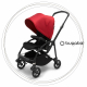 BUGABOO Bee 6 Podvozok BLACK poťah športového sedadla BLACK strieška RED