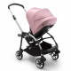 BUGABOO Bee 6 Podvozok ALU poťah športového sedadla GREY strieška SOFT PINK