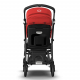 BUGABOO Bee 6 Podvozok BLACK poťah športového sedadla BLACK strieška RED