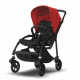 BUGABOO Bee 6 Podvozok BLACK poťah športového sedadla BLACK strieška RED