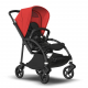 BUGABOO Bee 6 Podvozok BLACK poťah športového sedadla BLACK strieška RED