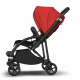 BUGABOO Bee 6 Podvozok BLACK poťah športového sedadla BLACK strieška RED