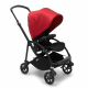 BUGABOO Bee 6 Podvozok BLACK poťah športového sedadla BLACK strieška RED