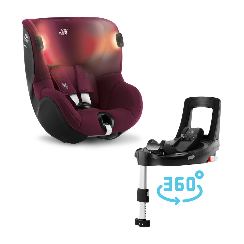 BRITAX-ROMER Dualfix iSense Bundle Flex iSense - Burgundy Red