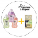 TOMMEE TIPPEE Set Fľaša 260 ml 3ks + Cumlíky pre Fľaše SLOW 0m+ 2ks