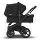 BUGABOO Donkey 3 Duo Podvozok BLACK poťah športového sedadla, hlboká vanička BLACK strieška BLACK