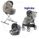 INGLESINA Aptica quattro 4v1, podvozok, hlboká vanička, športové sedadlo, autosedačka CAB mineral grey