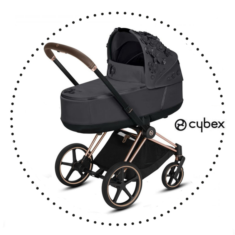 CYBEX PRIAM Rose Gold / Simply Flowers Dream Grey - hlboký kočík