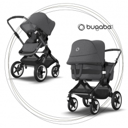 2. kombinácia BUGABOO Fox 3 - Podvozok Graphite / Grey Melange