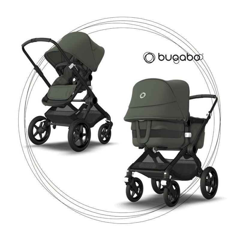 BUGABOO Fox 3 - 2. kombinácia Podvozok Black / Forest Green