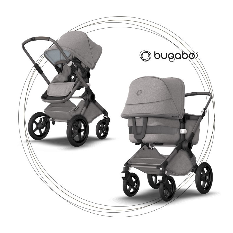 BUGABOO Fox 3 - 2. kombinácia Podvozok Graphite / Light Grey ( Mineral Colection )