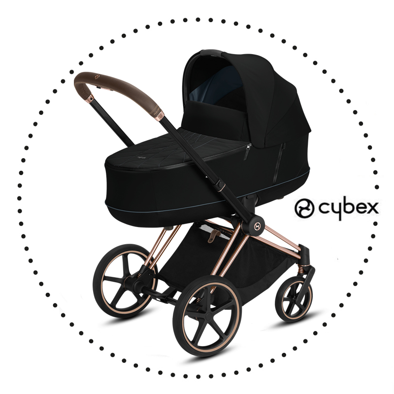 CYBEX PRIAM Rose Gold / Lux Deep black - hlboký kočík