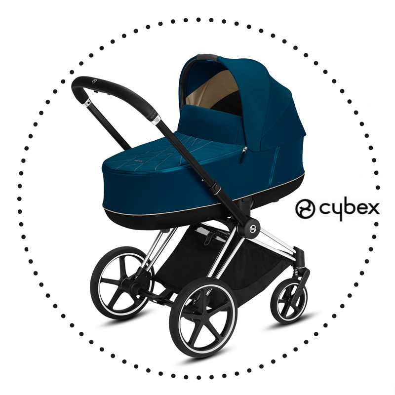 CYBEX PRIAM Matt Black / Lux Mountain Blue - hlboký kočík