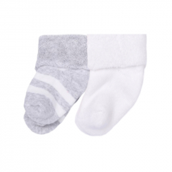 KITIKATE Ponožky Froté Organic 0-3m - Ecru-Grey