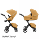 STOKKE Xplory X Black/Black Športový kočík, hlboká vanička golden yellow