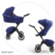 STOKKE Xplory X Black/Black Športový kočík, hlboká vanička royal blue