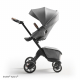 STOKKE Xplory X Black/Black Športový kočík, hlboká vanička modern grey