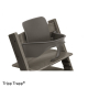 STOKKE Tripp Trapp jedálenská stolička hazy grey, baby set, pultík White