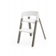 STOKKE Steps stolička Hazy Grey + plastový sedák White