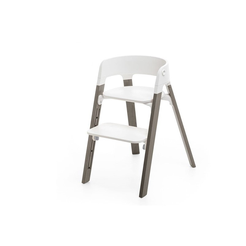 STOKKE Steps stolička Hazy Grey + plastový sedák White