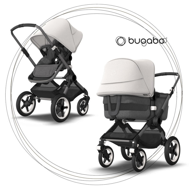 BUGABOO Fox 3 - 2. kombinácia Podvozok Graphite / Grey Melange Misty White